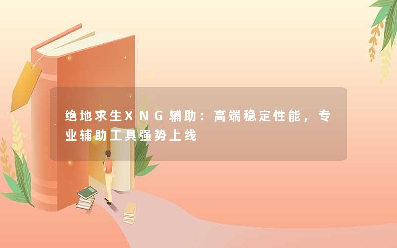 <b>绝地求生XNG辅助：高端稳定性能，专业辅助工具强势上线</b>