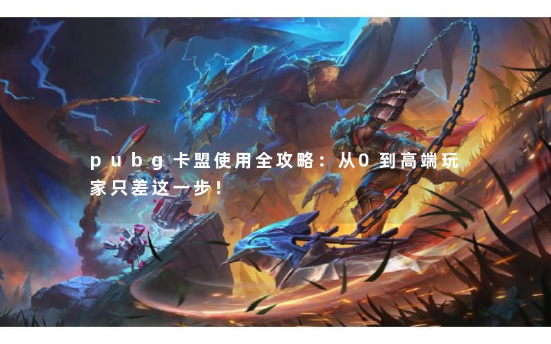 pubg卡盟使用全攻略:从0到高端玩家只差这一步! pubg卡盟使用全攻略:从0到高端玩家只差这一步!