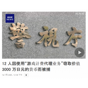 12名玩家＂违法代充＂被捕：薅了SE和世嘉3000万日